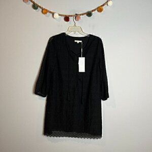 NWT Urban Outfitters black eyelet lace up dress